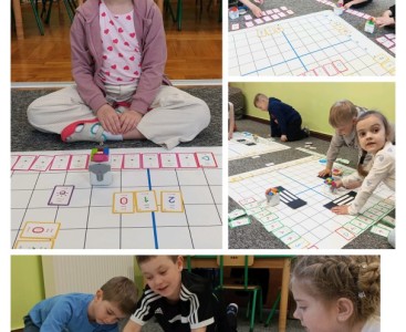 Puchatki podczas zajęć z robotyki - powiększ